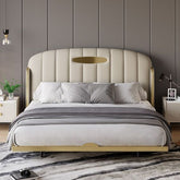 Trueliving  Wing-back Light masterbed Laminated Finish & PU Finish 6Ft *6Ft *1Ft